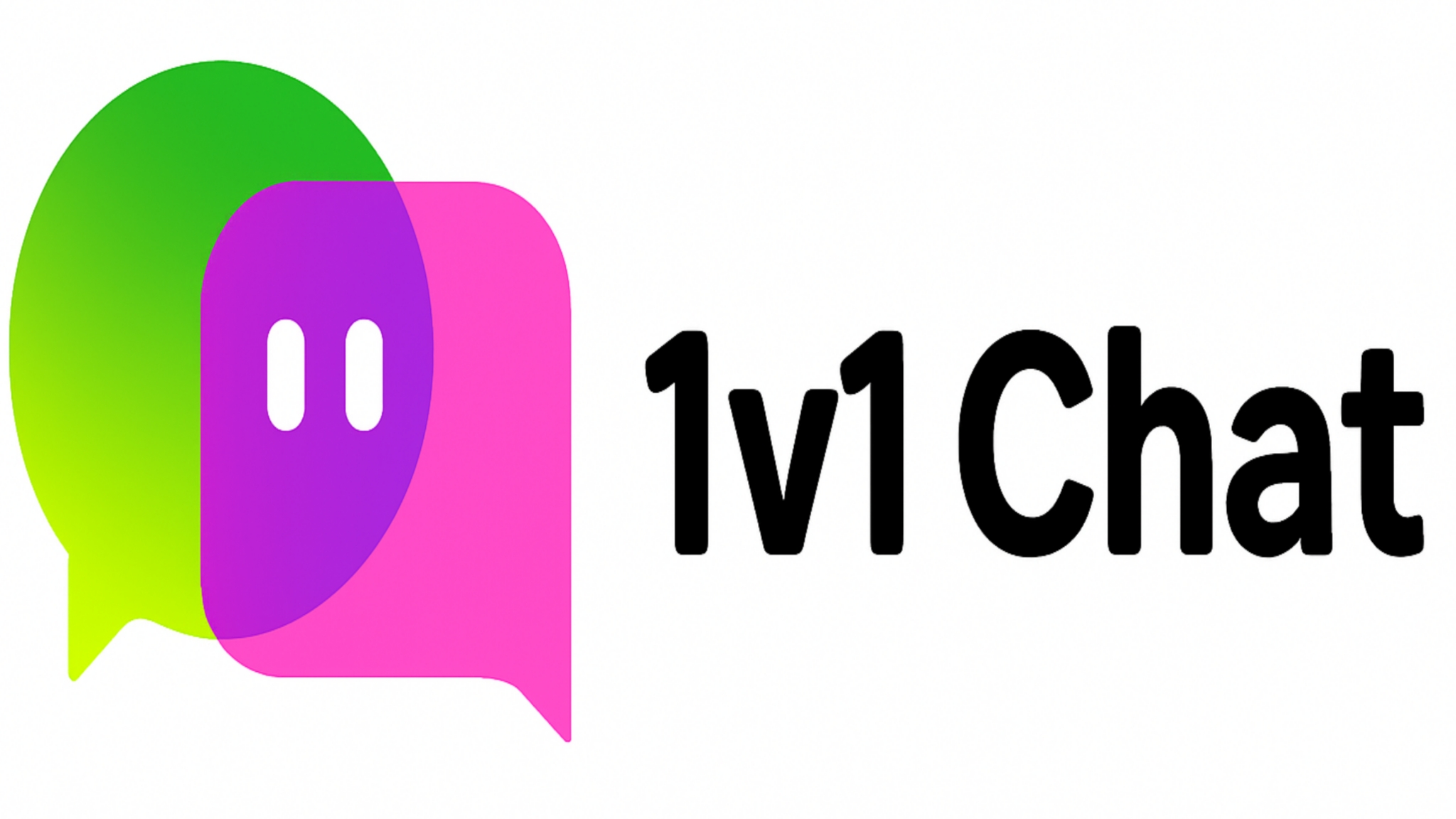 1v1 Video Chat logo – branding for random video chat app where users can chat live with girls, chat anonymously with strangers, and connect instantly in private 1-on-1 video calls globally.”