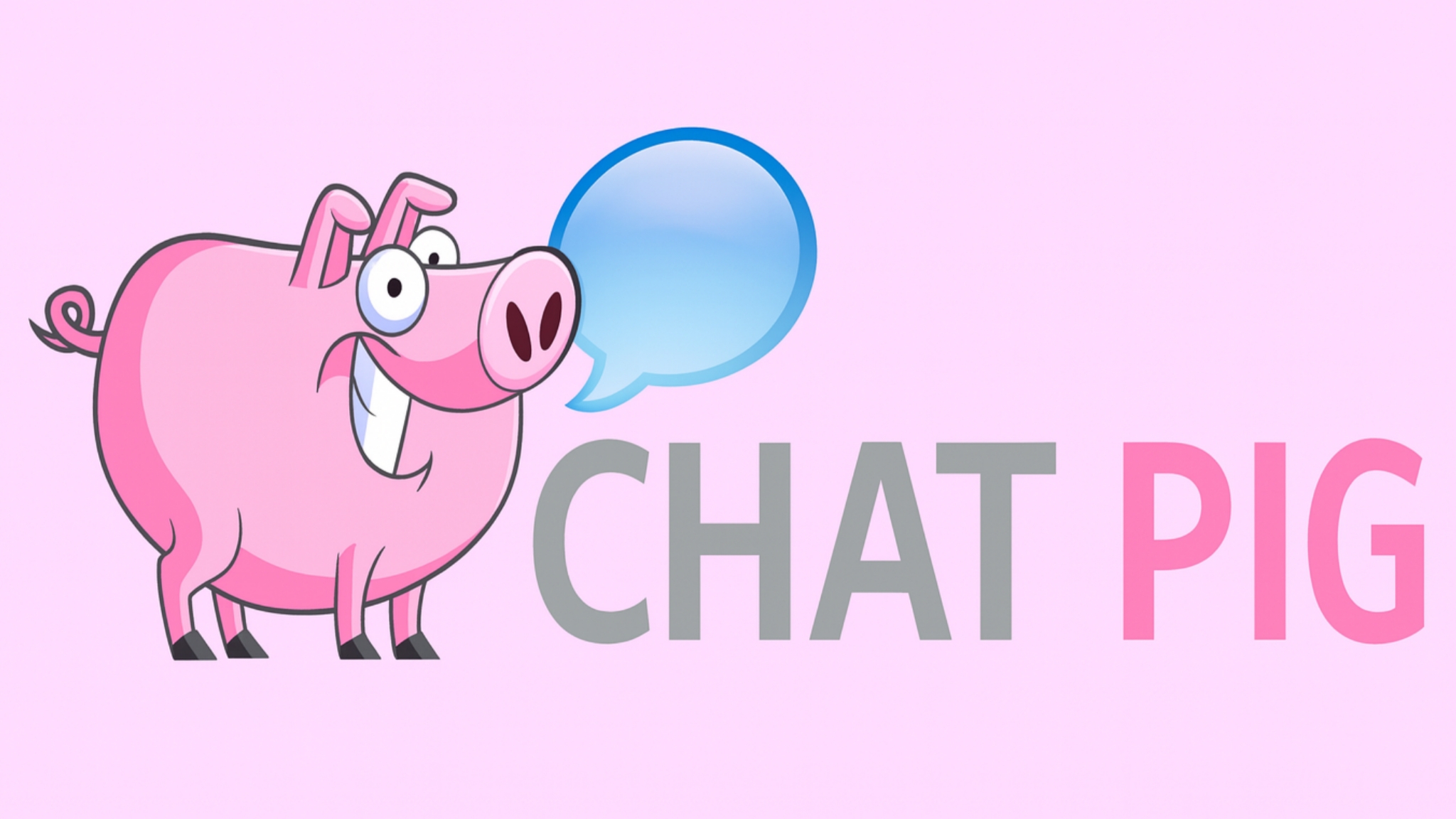 Chatpig Logo with keywords random video chat, anonymous chat online, chat with girls, live cam chat, free random chat platform.