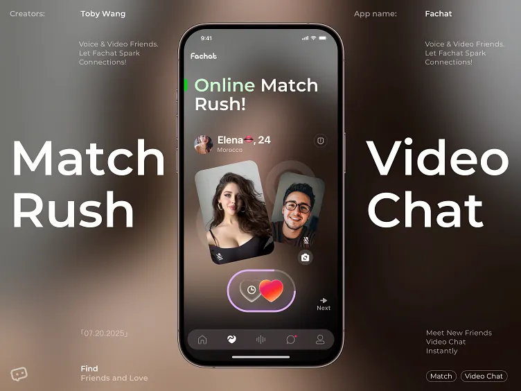 Users interacting on Fachat’s random video chat – live cam2cam platform and Omegle alternative for free stranger chat.