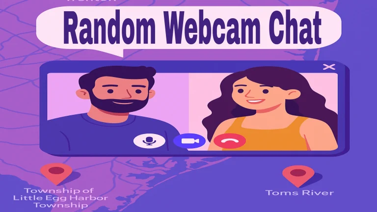 Random webcam chat concept with users meeting new people worldwide through anonymous webcam video chat