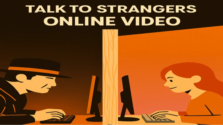 Talk to strangers online video chat platform showing face to face conversations with random users