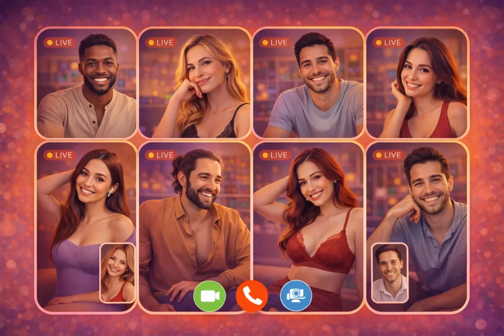 adult chat rooms visual illustrating cam to cam communication and Omegle alternative for adult conversations worldwide