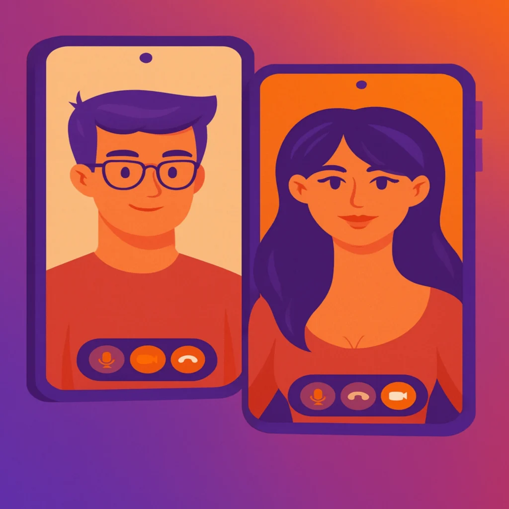 Interface showing free random video chat options with live cam to cam features, instant matching tools, anonymous chat system, and online stranger webcam community