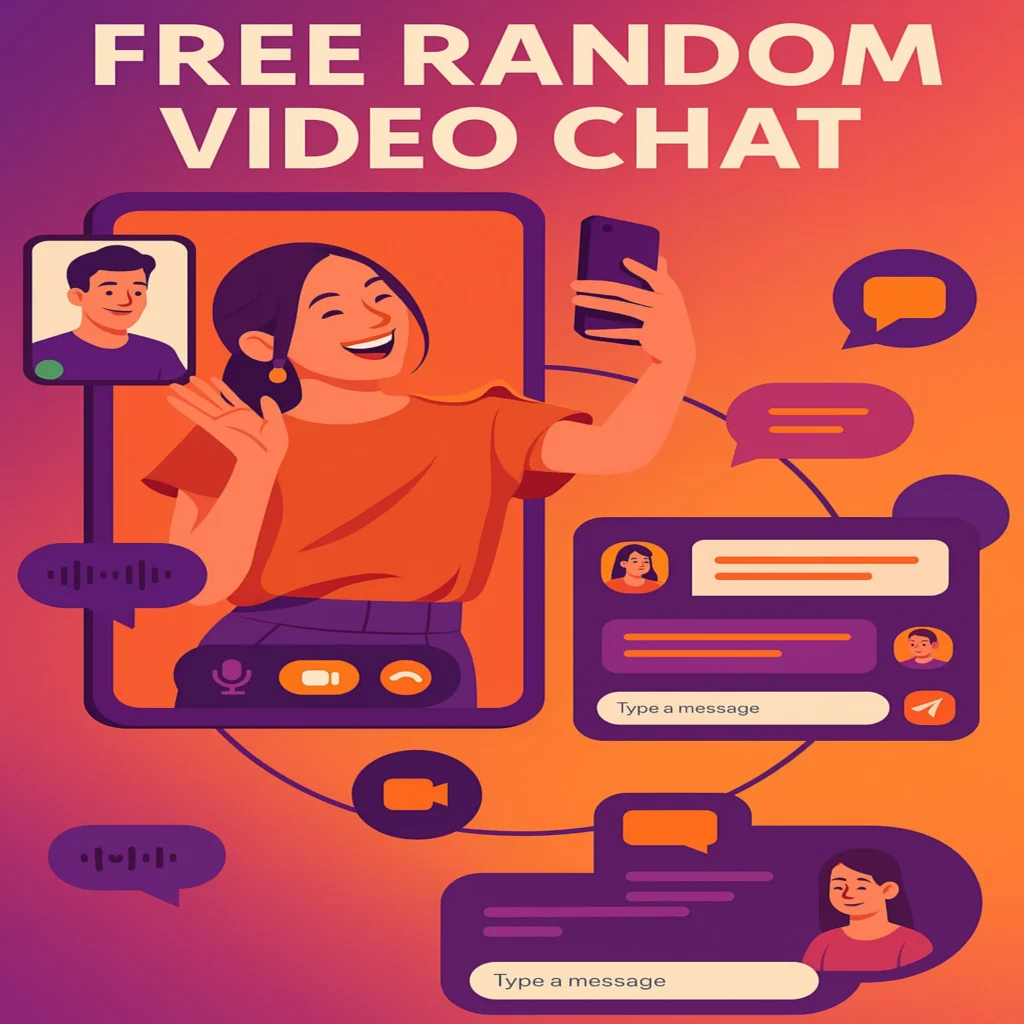 Free random video chat keyword page showing anonymous cam to cam chat, 1v1 video chat with strangers, meet new people online, and live webcam chat platforms