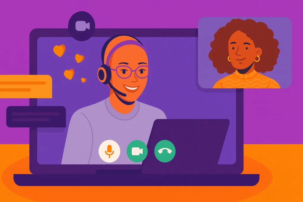 Interface showing options for free video calls with random girls, including live cam to cam features, instant female matching, anonymous chat tools, and online girl video chat platforms