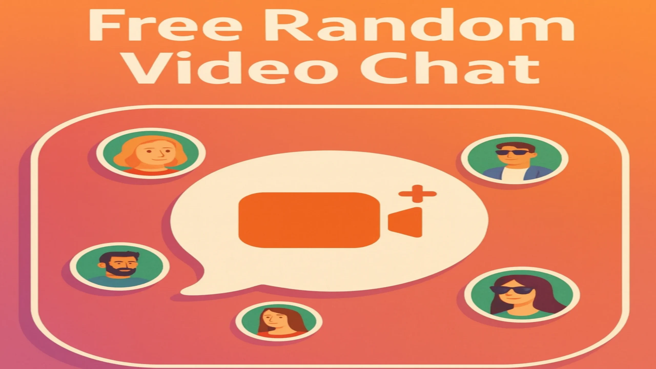 Free random video chat keyword icon representing anonymous cam chat, free 1v1 video chat, and global stranger pairing