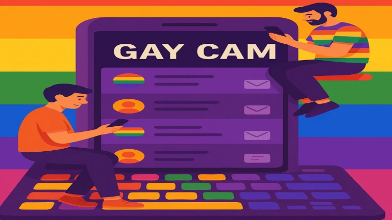 Gay cam keyword icon representing live gay video chat, male cam chat, and anonymous 1v1 conversations with gay strangers