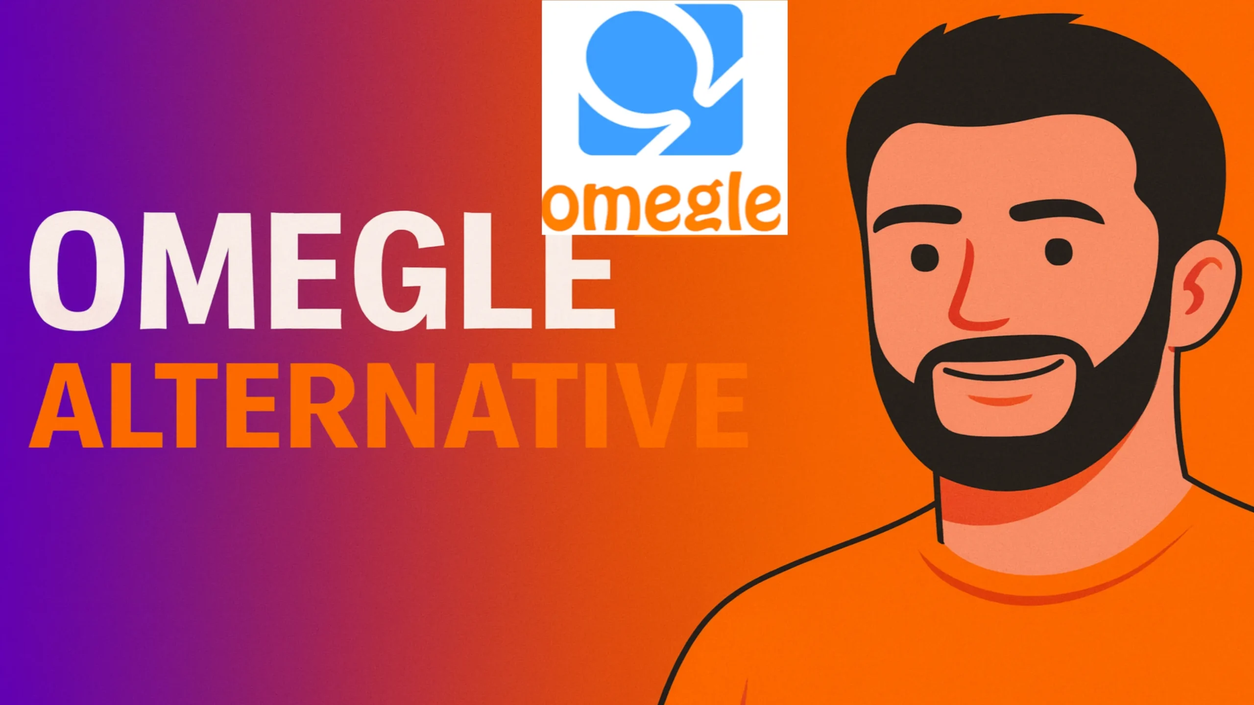 Omegle alternative keyword icon representing random cam chat, anonymous 1v1 video chat, and global stranger chat platform options