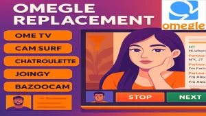 Omegle replacement keyword icon representing random cam chat options, anonymous 1v1 video chat, and global stranger pairing systems