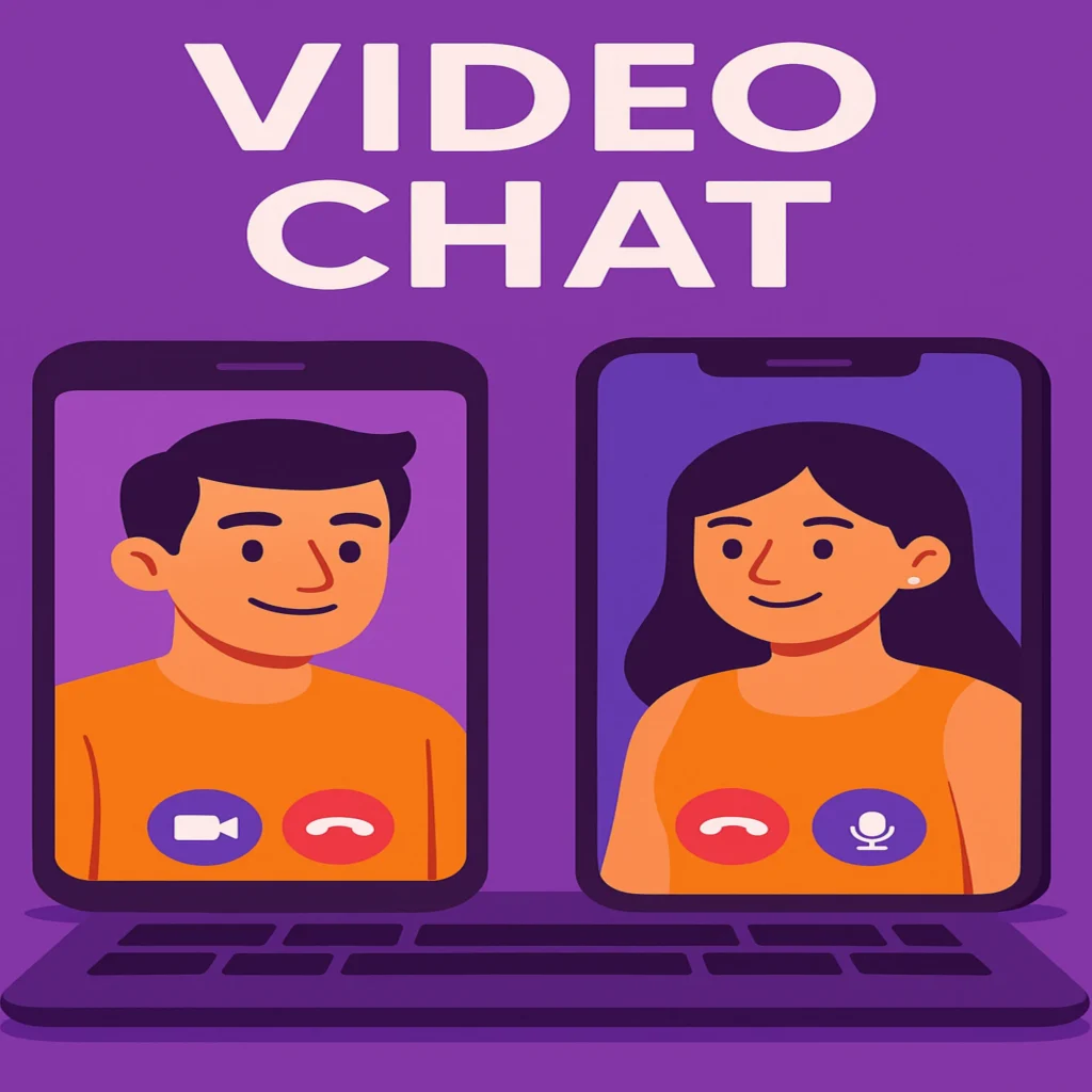 Video chat keyword page showing random video chat options, cam to cam platforms, anonymous 1v1 video chat, and tools to talk to strangers online