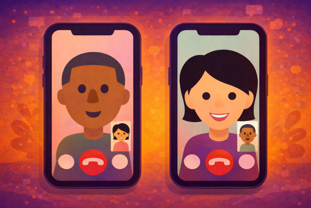 cam chat visual showing random video chat platform with live face to face interactions and chat to strangers online