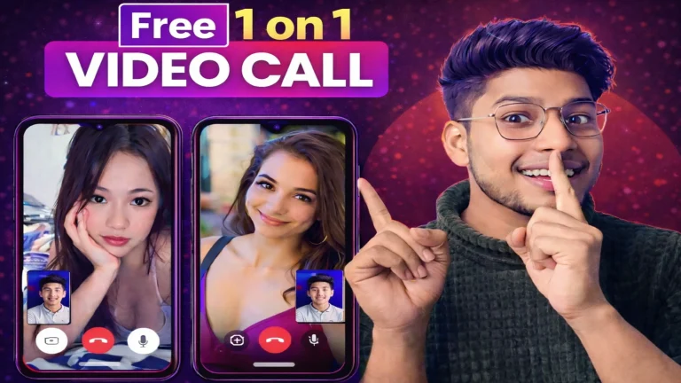 free 1 on 1 video call image showing private random video chat and face to face cam to cam interaction online