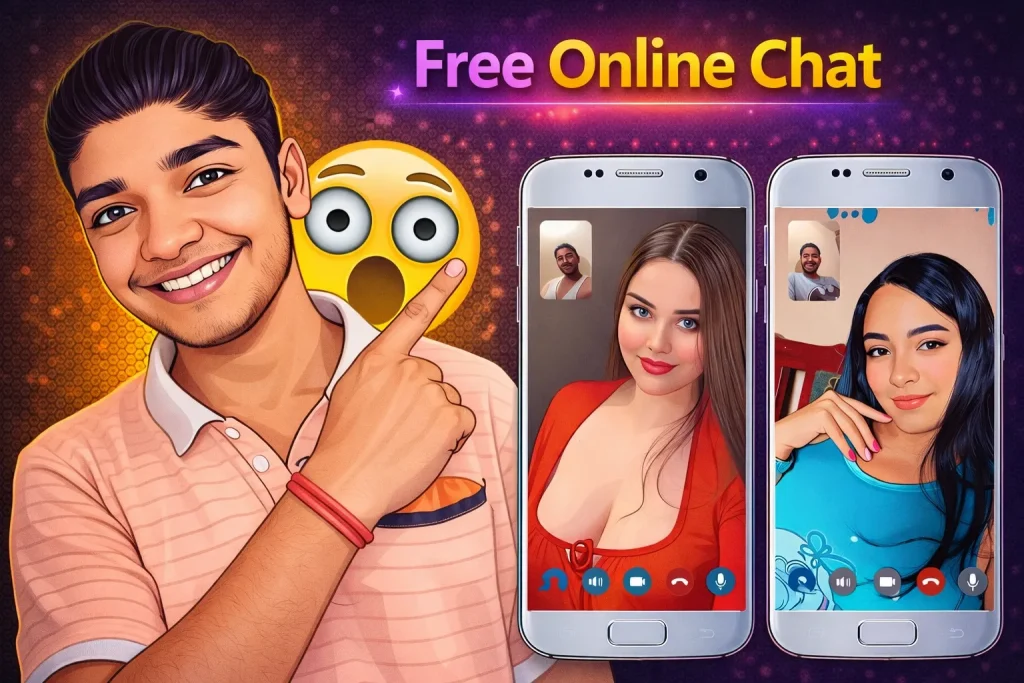 free online chat visual illustrating online video chat platform and Omegle alternative for live conversations worldwide