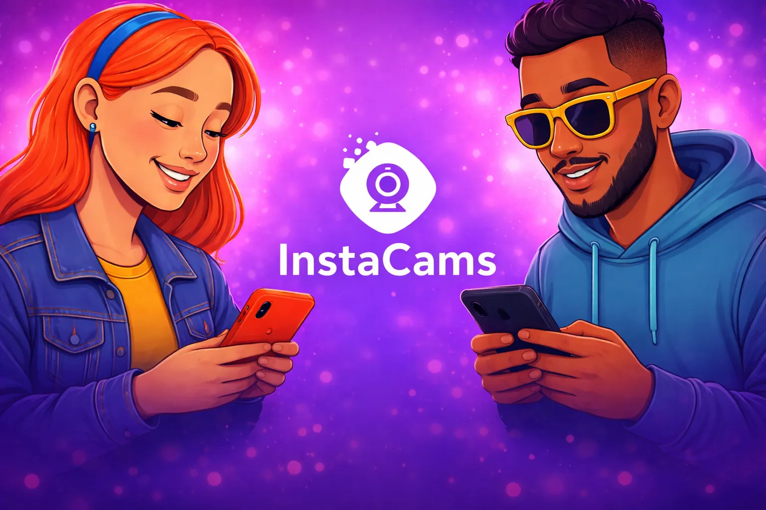 instacams alternative concept image illustrating online video chat platform for chat to strangers online with real time cam interactions worldwide