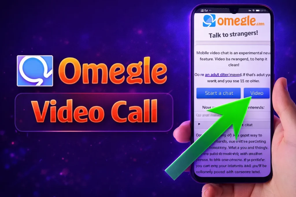omegle video call interface representing anonymous video chat and instant random pairing system similar to Omegle alternatives