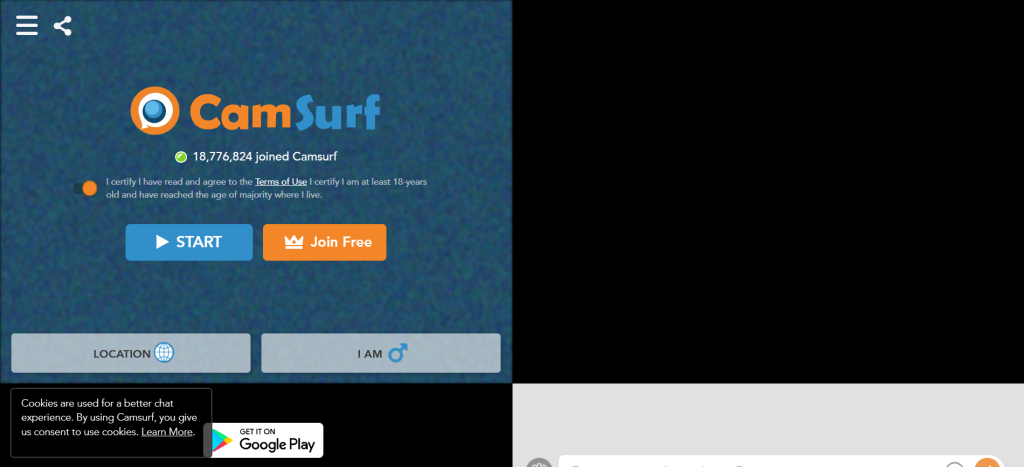 camsurf alternative image showing random video chat platform with anonymous pairing system and live face to face interactions with strangers online