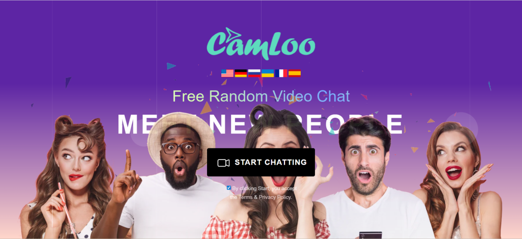 camloo alternative image showing random video chat platform with anonymous pairing system and live face to face interactions with strangers online