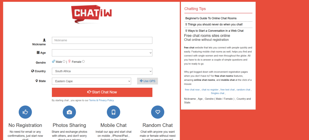 chatiw alternative image showing random video chat platform with anonymous pairing system and live face to face interactions with strangers online