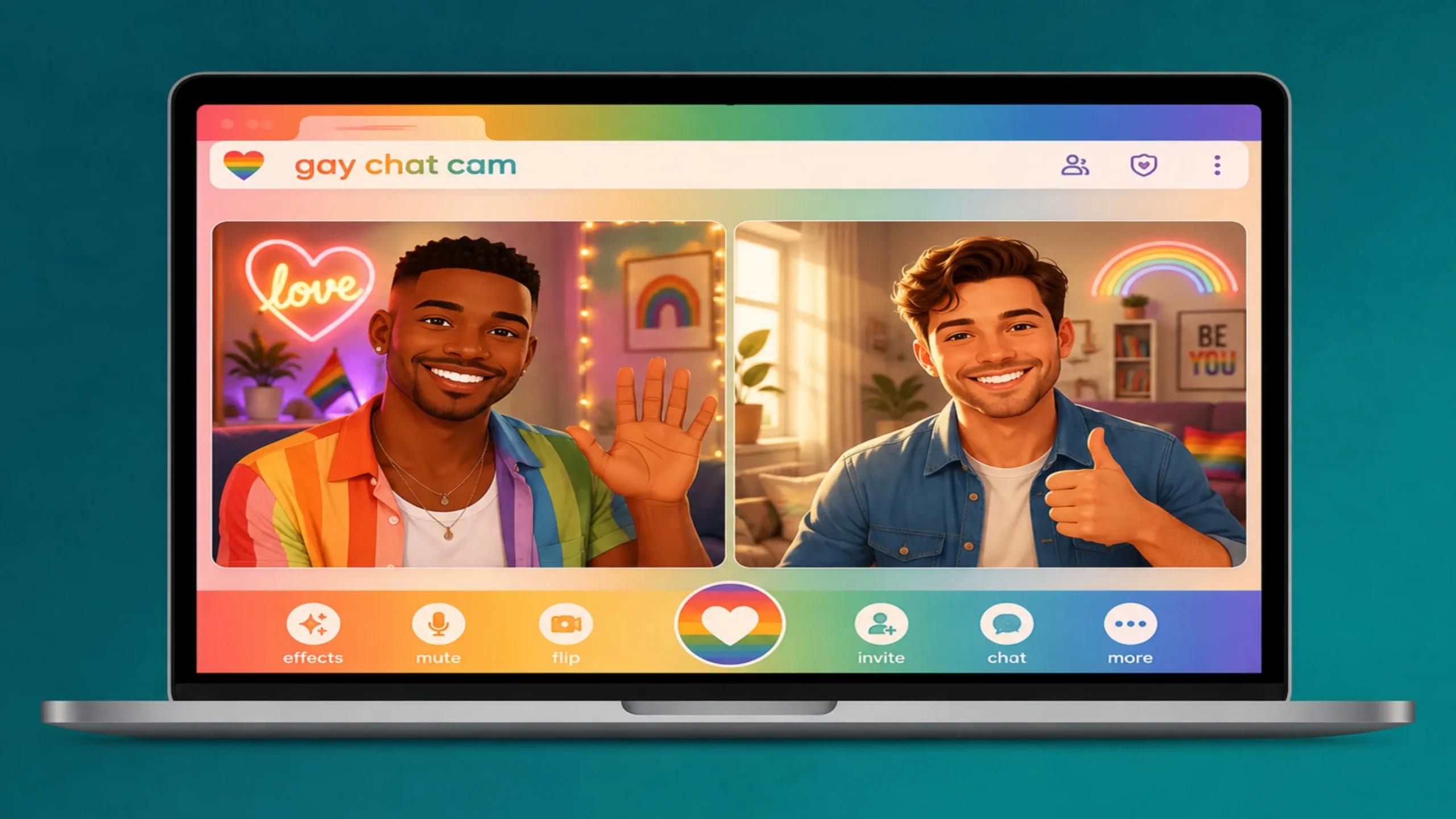Gay chat cam alternative logo for random video chat platform