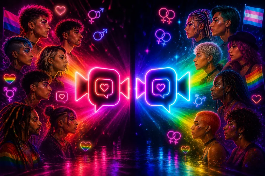 LGBTQ chat rooms homepage for free online conversations