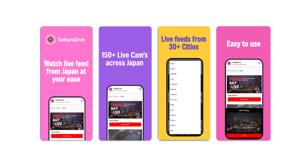 Sakura Live homepage for live webcam conversations online