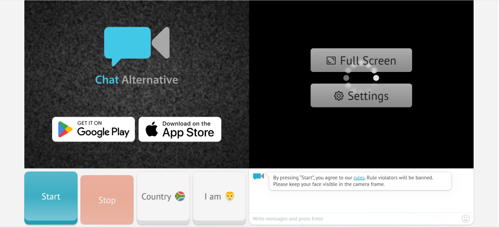 Chat Alternative homepage for free online conversations